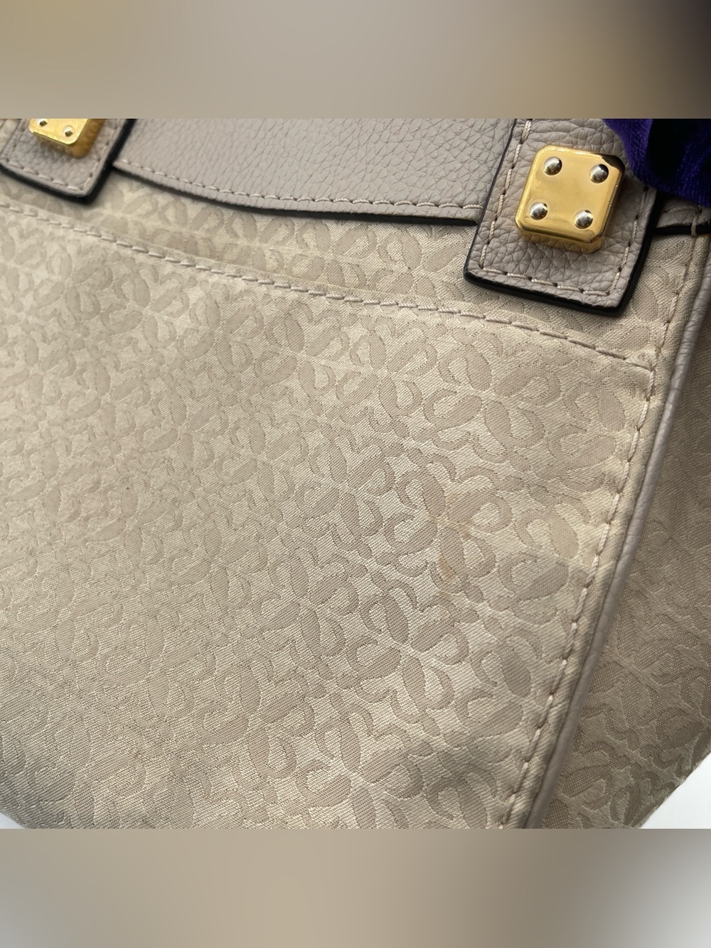 Loewe Anagram Canvas Leather Shoulder Bag - Picture 11 of 16